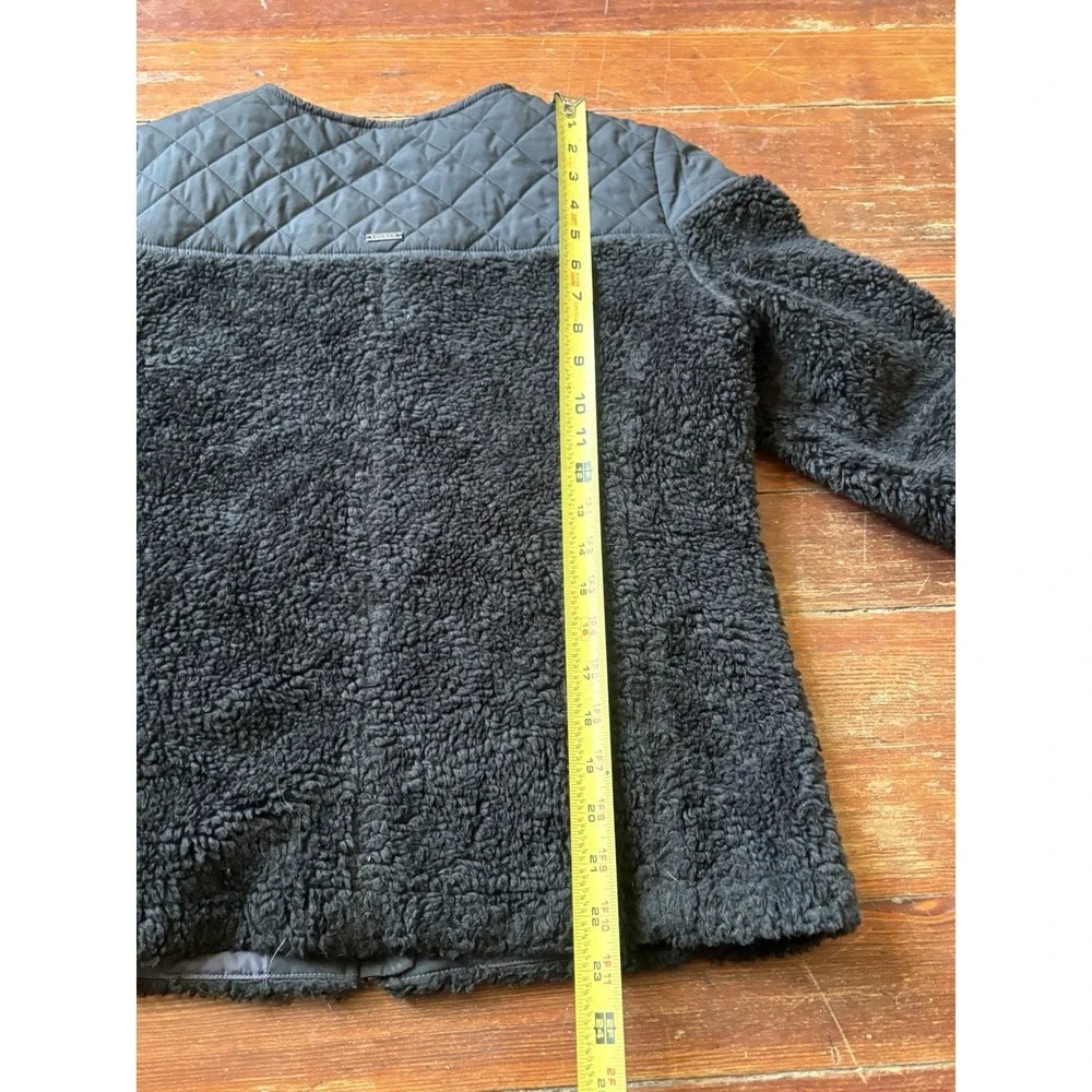 PrAna Women's Sweater Sherpa Black Fleece Full Zip Size Medium